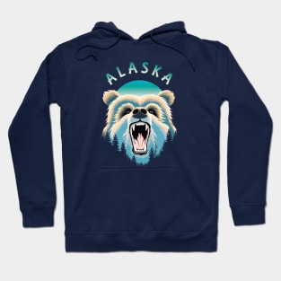 Grizzly Bear Face - Alaska Wildlife Hoodie